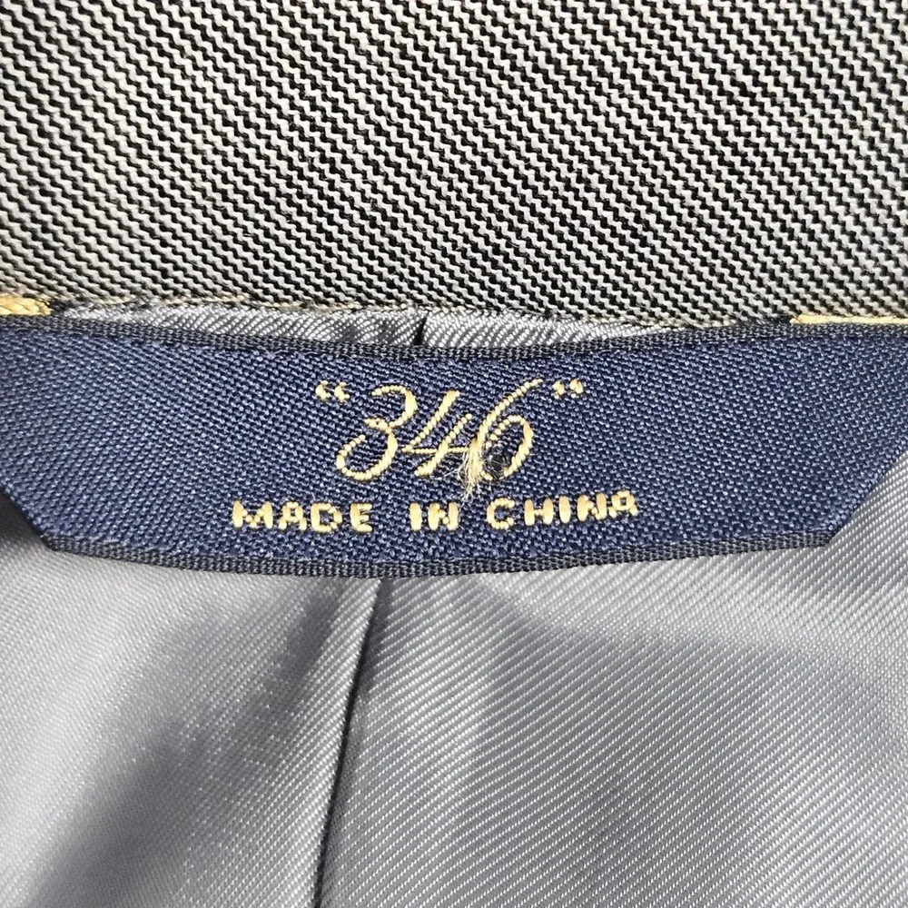 Brooks Brothers 346 Suit Mens 40R Grey Regent Fit Sharkskin Wool Double Vent